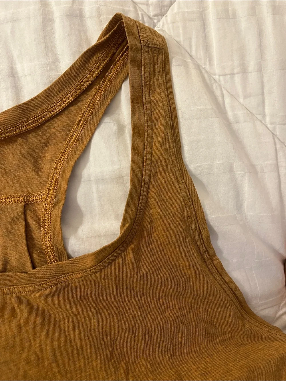 Lululemon love tank pleated— mustard yellow